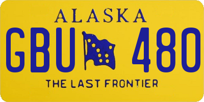 AK license plate GBU480