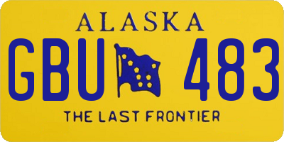 AK license plate GBU483