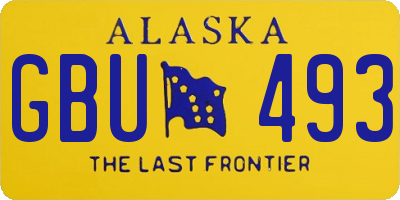 AK license plate GBU493