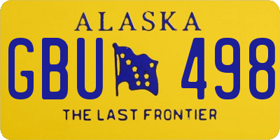 AK license plate GBU498