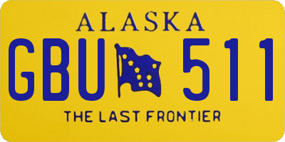 AK license plate GBU511