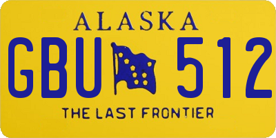 AK license plate GBU512