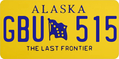 AK license plate GBU515