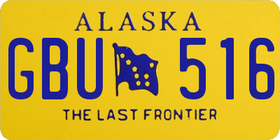 AK license plate GBU516