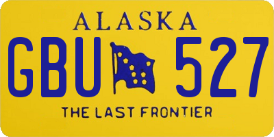 AK license plate GBU527