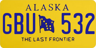 AK license plate GBU532