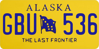 AK license plate GBU536