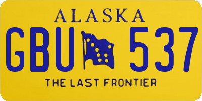 AK license plate GBU537