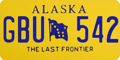 AK license plate GBU542