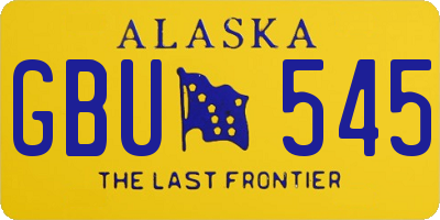 AK license plate GBU545