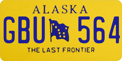 AK license plate GBU564