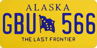 AK license plate GBU566