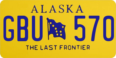 AK license plate GBU570