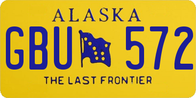 AK license plate GBU572