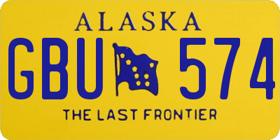 AK license plate GBU574