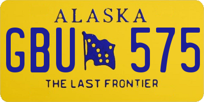 AK license plate GBU575