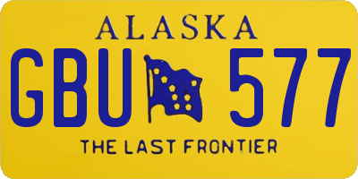 AK license plate GBU577