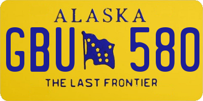AK license plate GBU580
