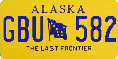 AK license plate GBU582