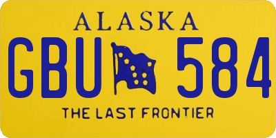 AK license plate GBU584