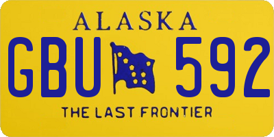 AK license plate GBU592