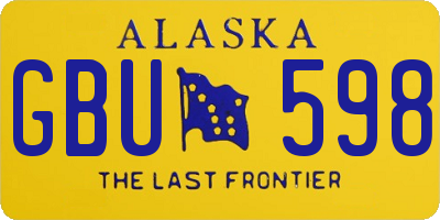 AK license plate GBU598