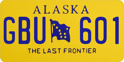 AK license plate GBU601