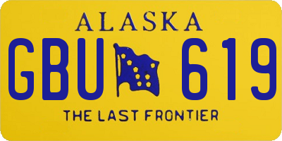 AK license plate GBU619