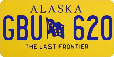 AK license plate GBU620