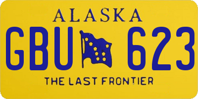 AK license plate GBU623