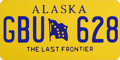 AK license plate GBU628