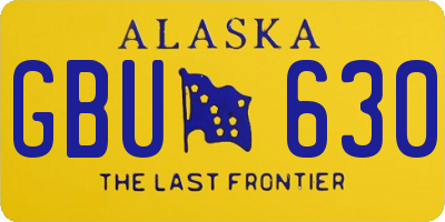 AK license plate GBU630