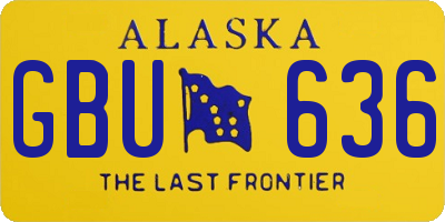 AK license plate GBU636
