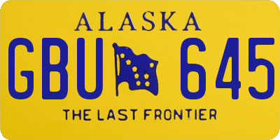 AK license plate GBU645
