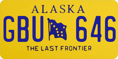 AK license plate GBU646