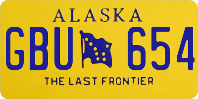 AK license plate GBU654