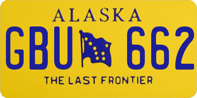 AK license plate GBU662