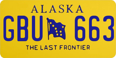 AK license plate GBU663