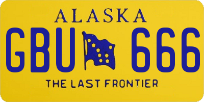 AK license plate GBU666