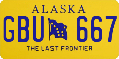 AK license plate GBU667