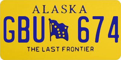 AK license plate GBU674