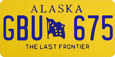 AK license plate GBU675