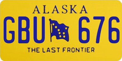 AK license plate GBU676