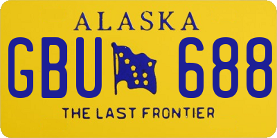 AK license plate GBU688