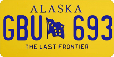 AK license plate GBU693