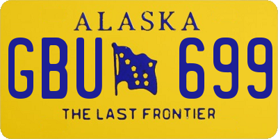 AK license plate GBU699