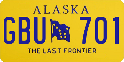 AK license plate GBU701