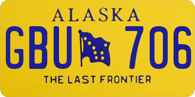 AK license plate GBU706