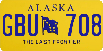 AK license plate GBU708