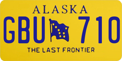 AK license plate GBU710